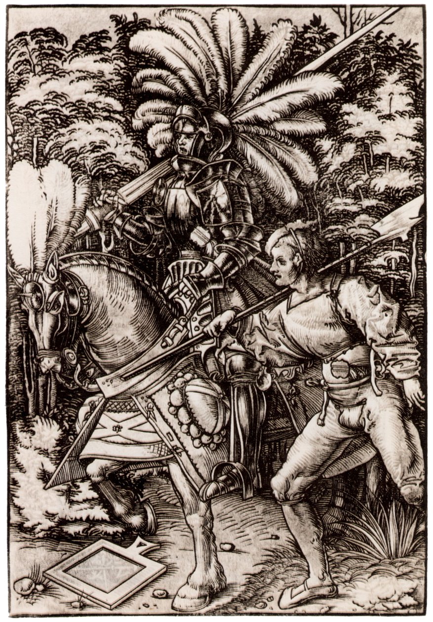 Caballero y alabardero de Hans Wechtlin