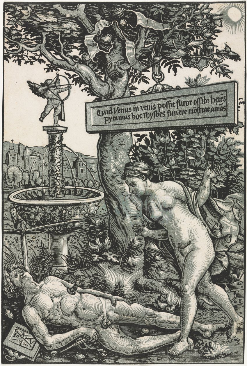 Píramo y Tisbe, c. 1510 de Hans Wechtlin