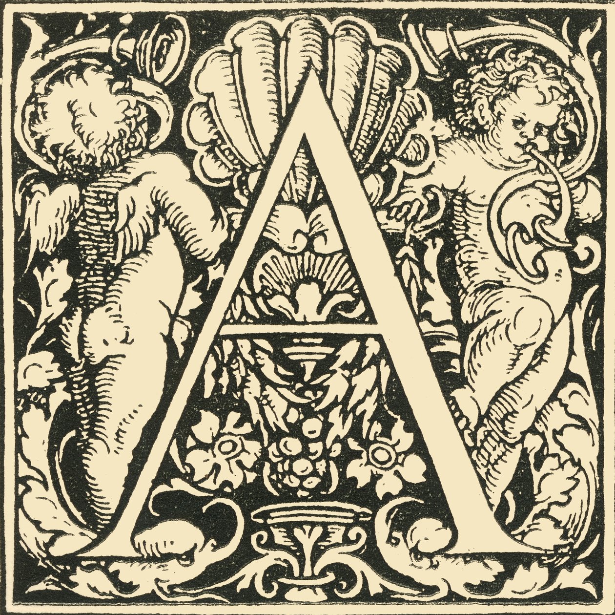 A - Un alfabeto por Hans Weiditz, c. 1520-1521, 1908 de Hans Weiditz