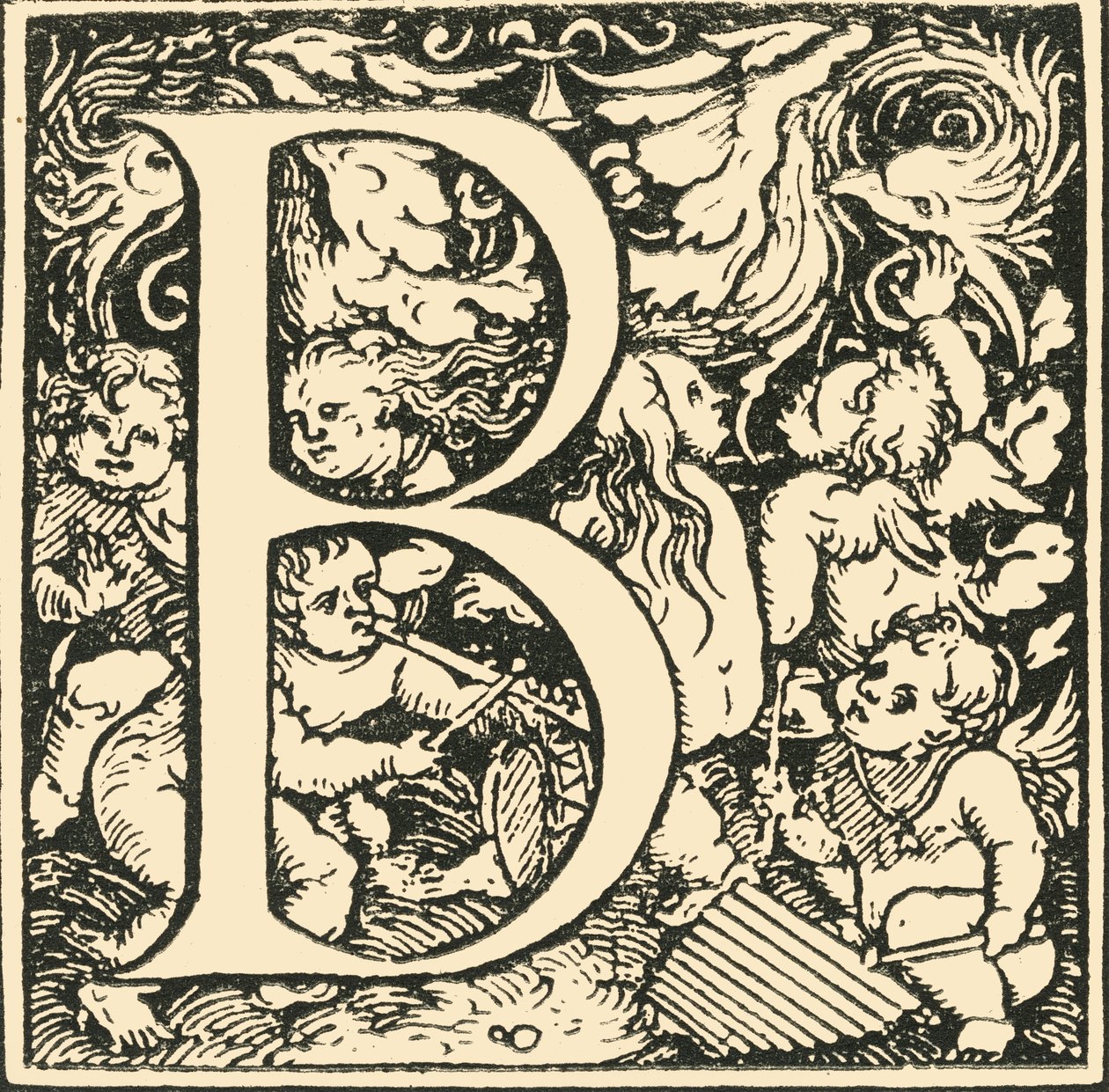 B - Un alfabeto por Hans Weiditz, c1520-1521, 1908 de Hans Weiditz