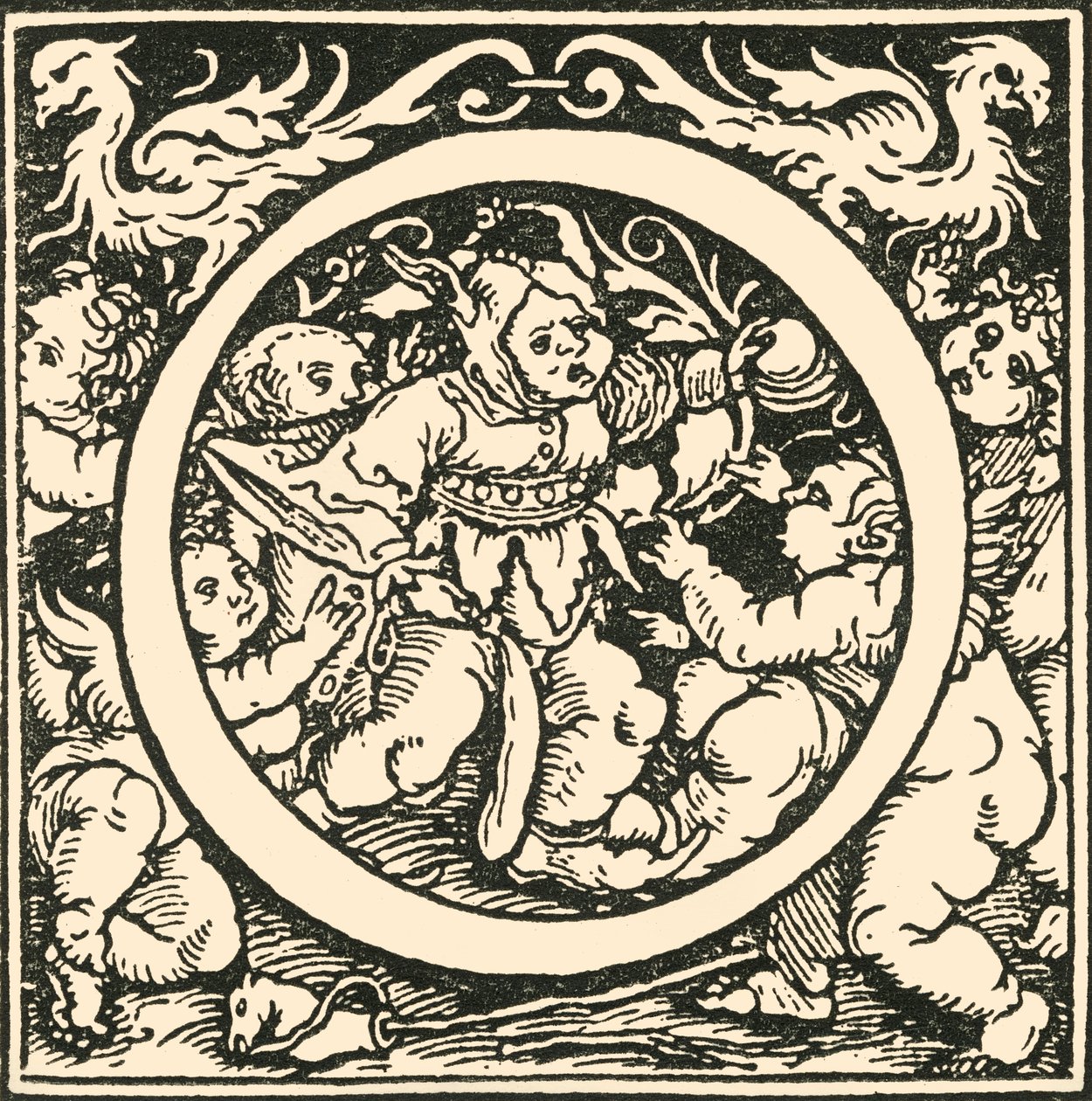 O - Un alfabeto de Hans Weiditz, c1520-1521 de Hans Weiditz