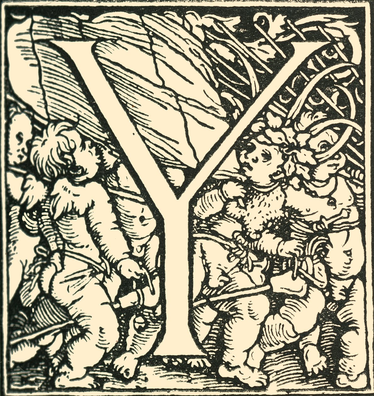 Y - Un alfabeto por Hans Weiditz, c1520-1521, 1908 de Hans Weiditz