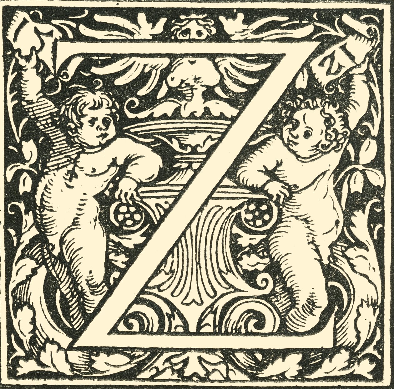 Z - Un alfabeto por Hans Weiditz, c. 1520-1521, 1908 de Hans Weiditz