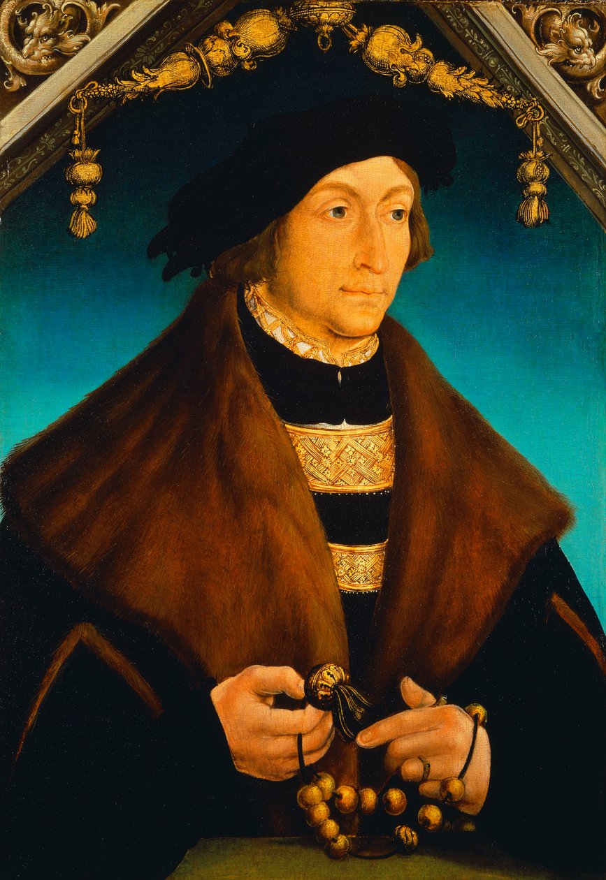 Retrato del Conde Palatino Jorge de Wittelsbach, Obispo de Speyer de Hans Wertinger