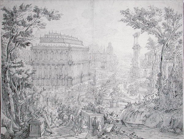 El Mausoleo de Halicarnaso de Hans or Jan Vredeman de Vries