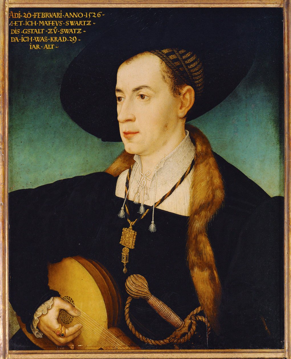 Matthaeus Schwarz, banquero, socio de la familia de banqueros Fugger de Augsburgo, financieros del emperador Karl V ... de Hans or Johan Maler