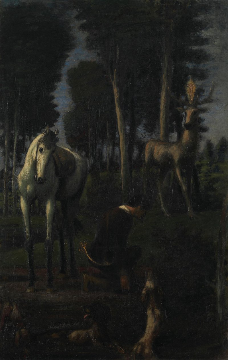 Los tres jinetes II: San Huberto de Hans von Marées