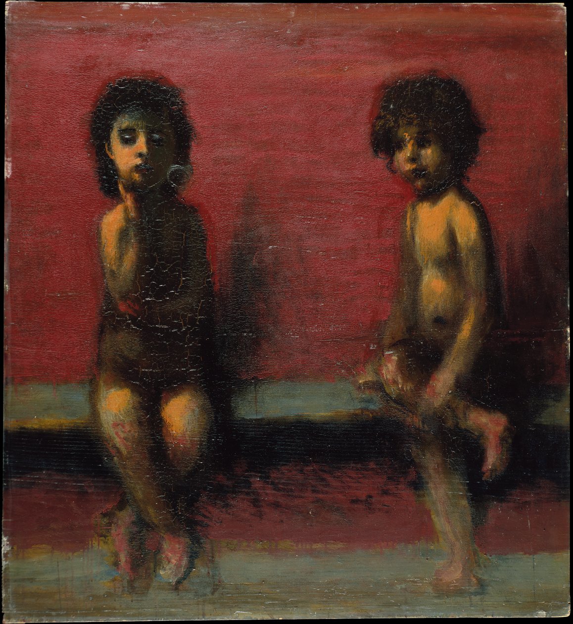 Dos niños sentados de Hans von Marées