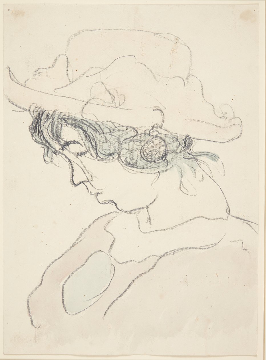 Niña con sombrero rosa, hermana del artista Anna de Harald Giersing