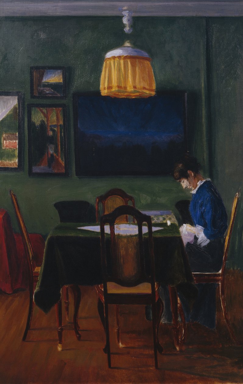 A la luz de la lámpara de Harald Oscar Sohlberg
