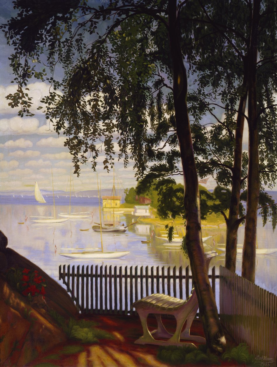 Domingo de verano en la bahía de Nærsnes de Harald Oscar Sohlberg