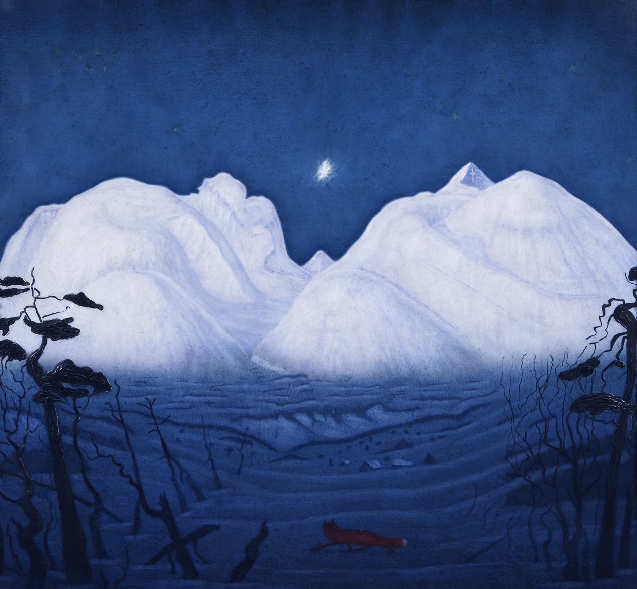 Noches de invierno en la montaña de Harald Oscar Sohlberg