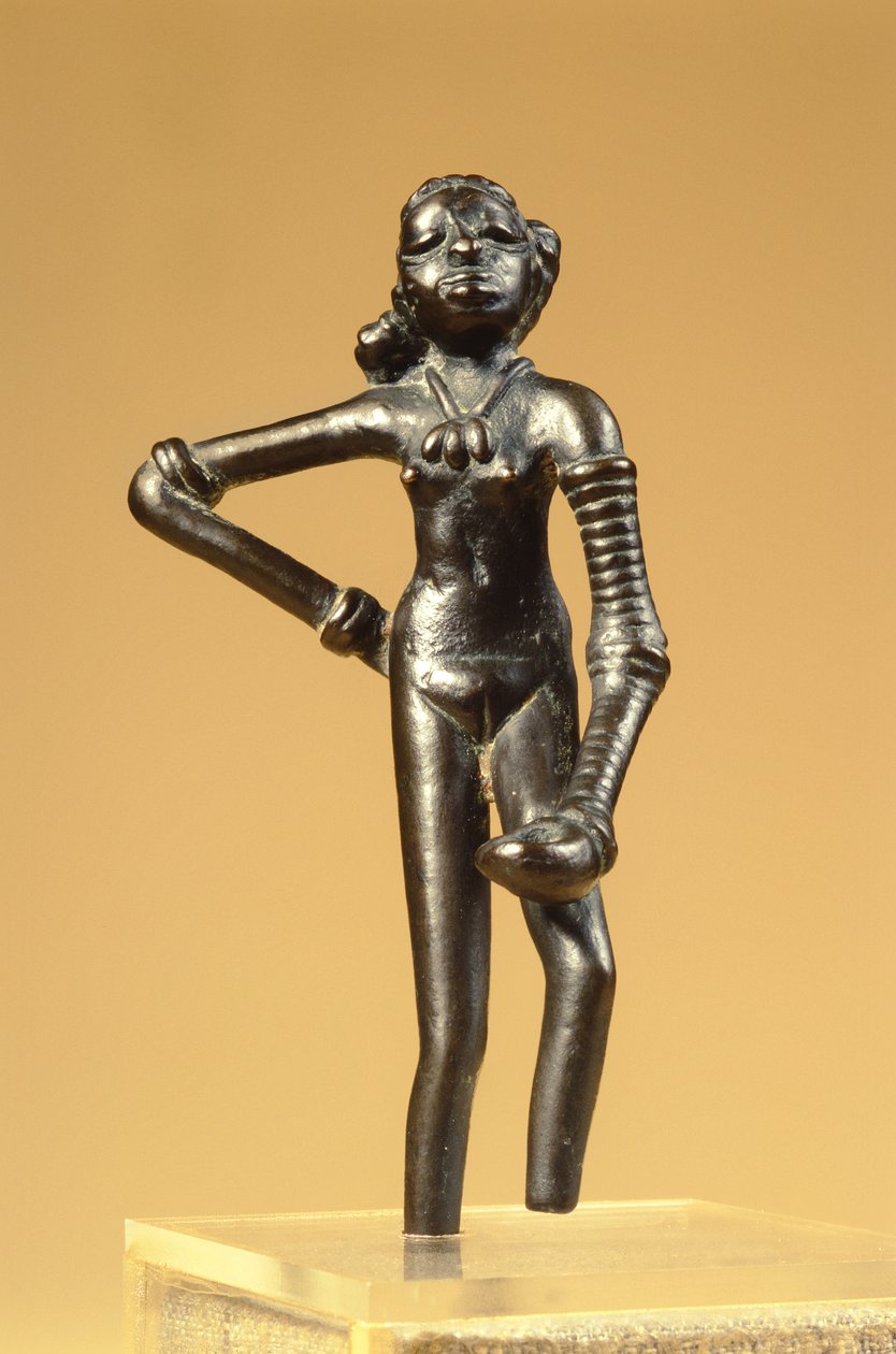 Figura de una joven bailarina, de Mohenjo-Daro, Valle del Indo, Pakistán, 3000-1500 a.C. de Harappan