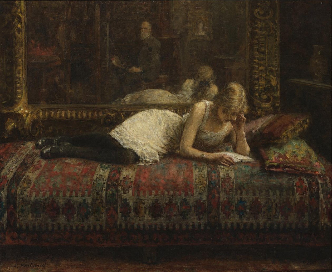 El artista y su modelo de Harlamov