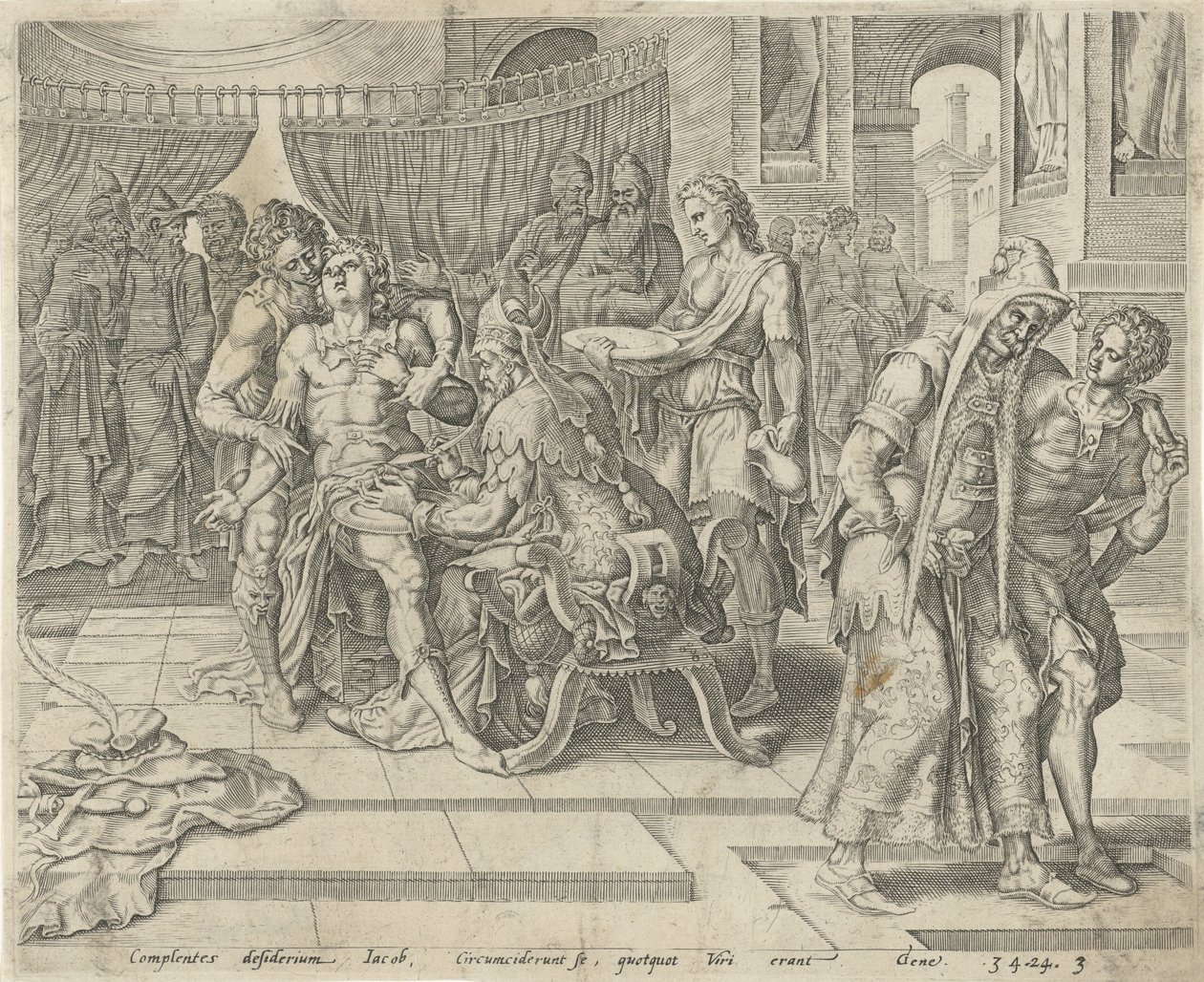 Circuncisión de Siquem Historia de Dina y Siquem (título de la serie) de Harmen Jansz Muller
