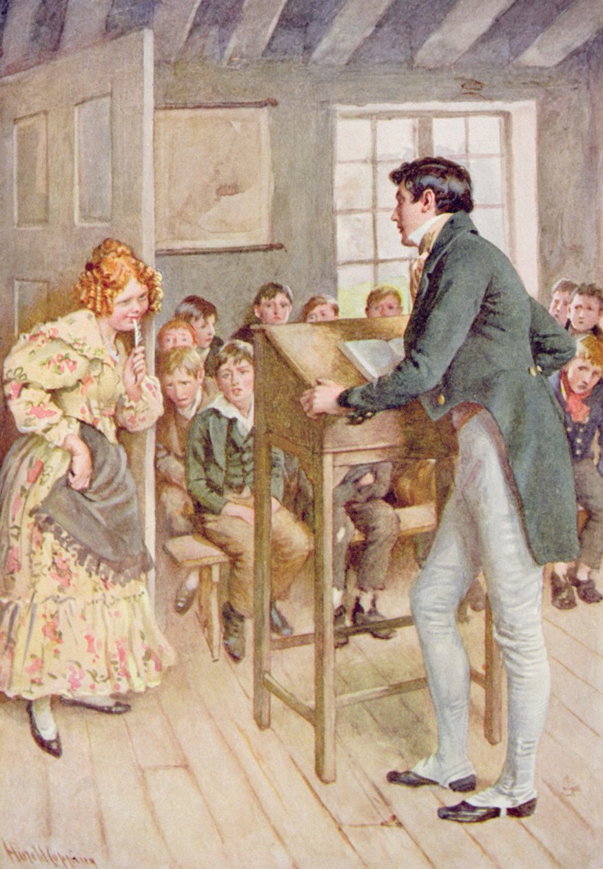 Fanny Squeers y Nicholas Nickleby, ilustración para 
