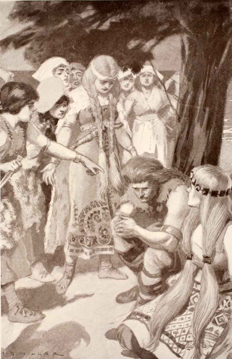 Cuchulainn reprendido por Emer, ilustración de 