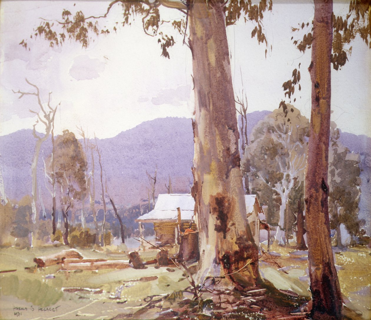 El Hogar del Colono en el Valle de Kiewa, Victoria de Harold Brocklebank Herbert