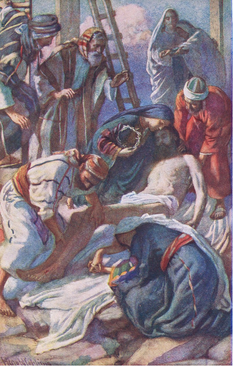En la cruz, ilustración de Harold Copping Pictures: The Crown Series, c.1920s de Harold Copping