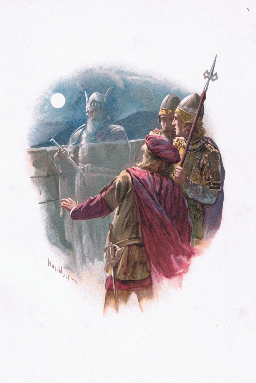 Fantasma, ilustración de Hamlet de Harold Copping