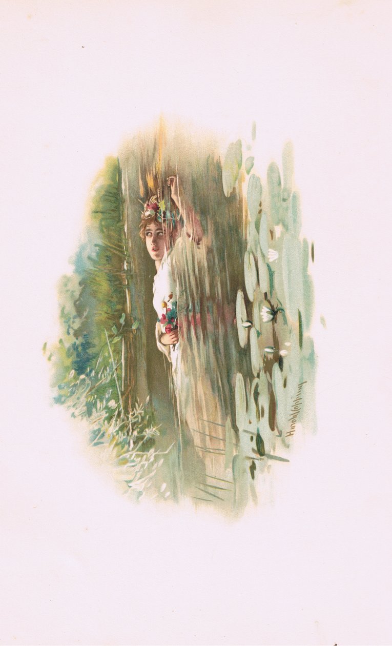 Ofelia, ilustración de Hamlet de Harold Copping