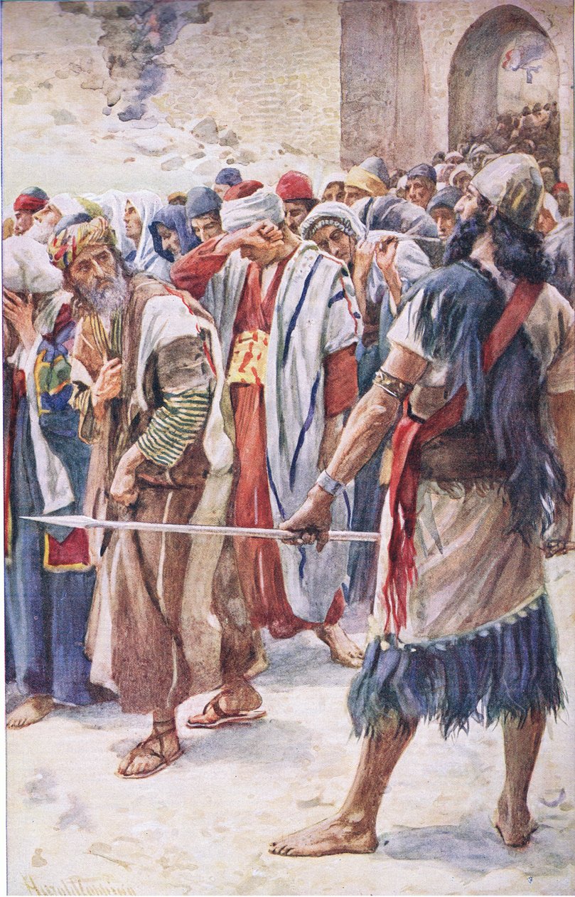 Los cautivos de Babilonia, ilustración de Pictures That Teach The Crown Series, 1920 de Harold Copping