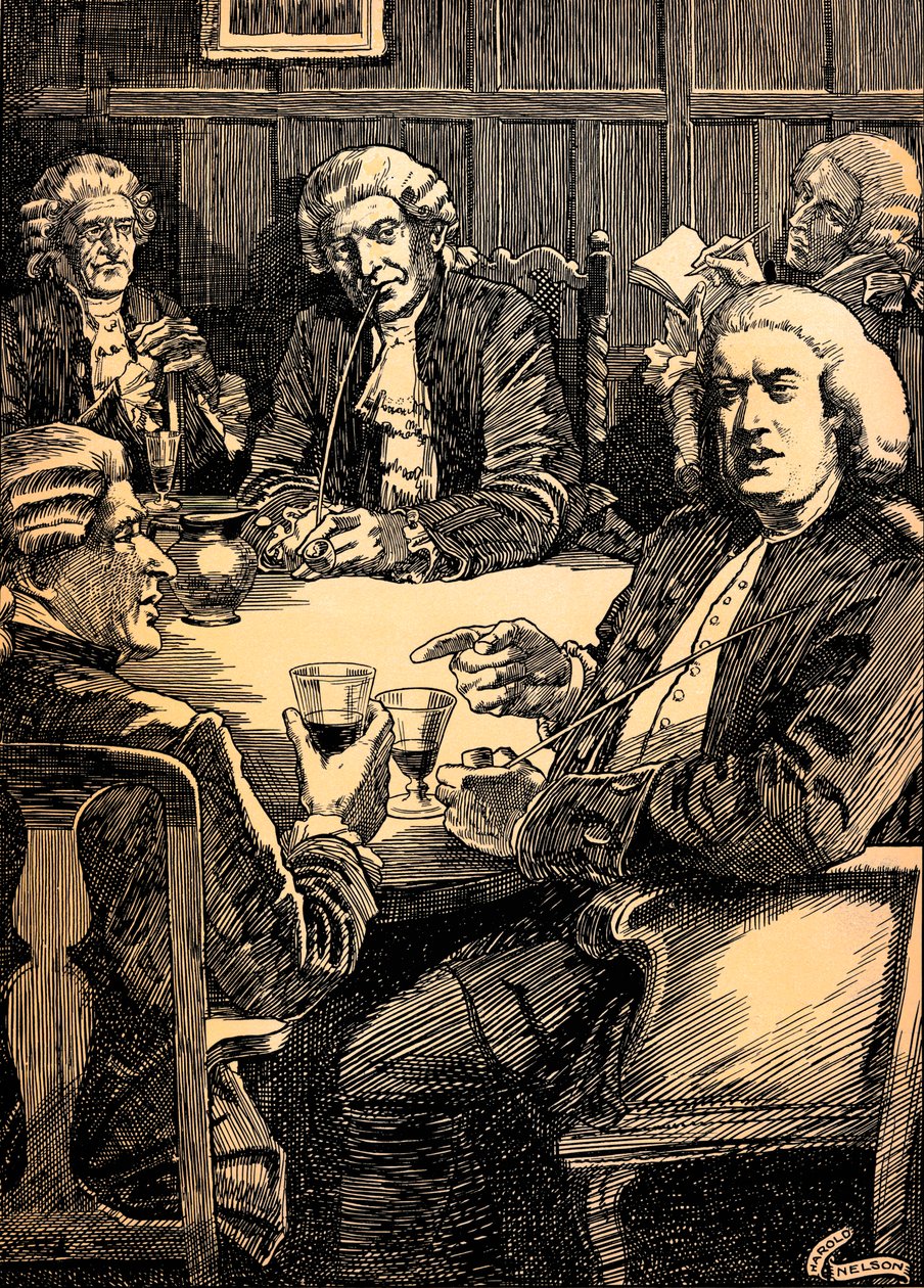 Dr. Johnson Discutiendo con Sus Amigos de Harold Edward Hughes Nelson