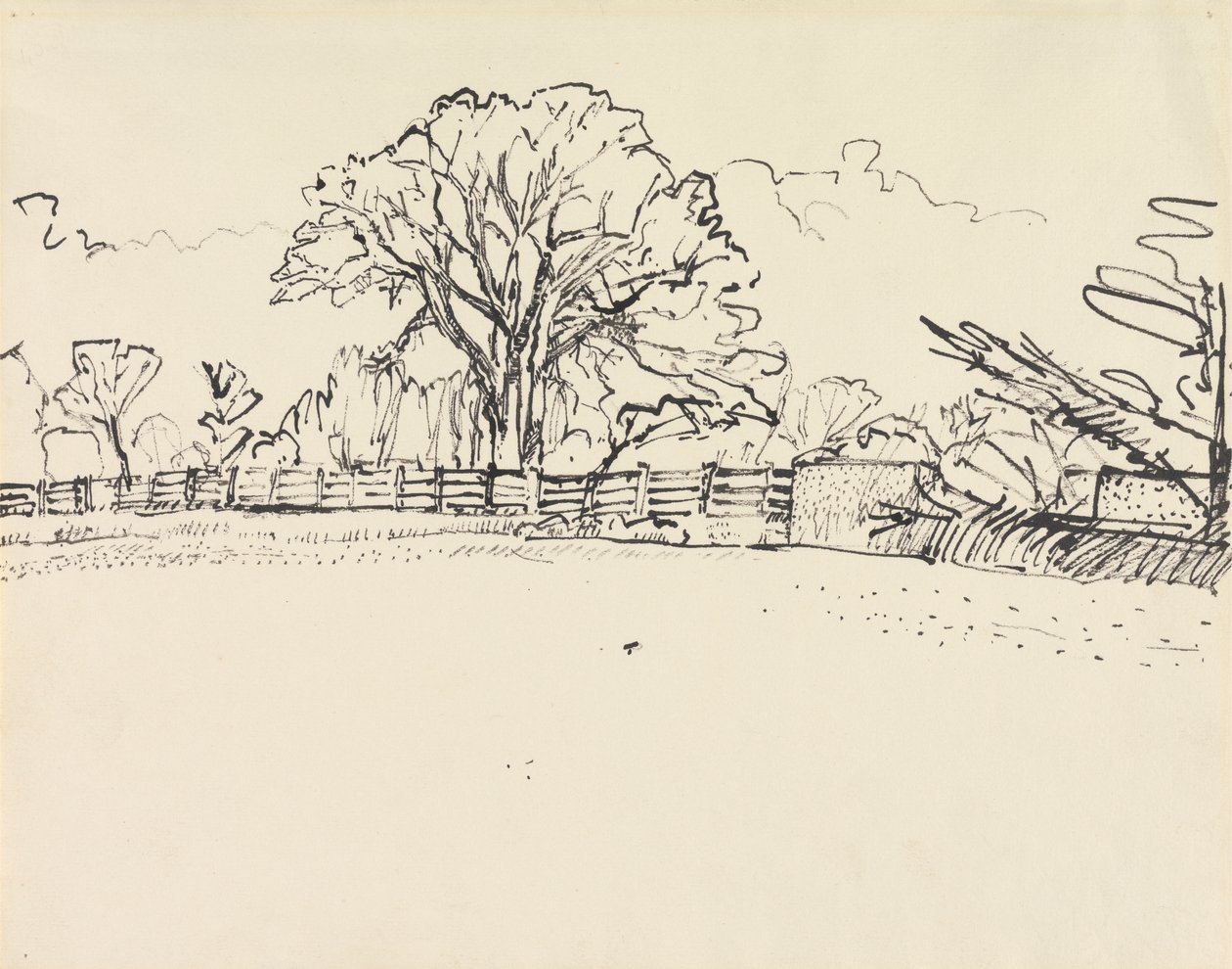 Paisaje con valla de Harold Gilman