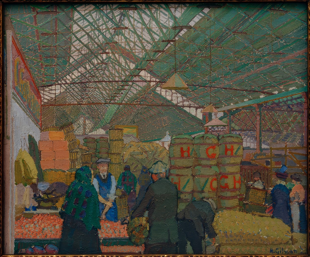 Mercado en Leeds de Harold Gilman