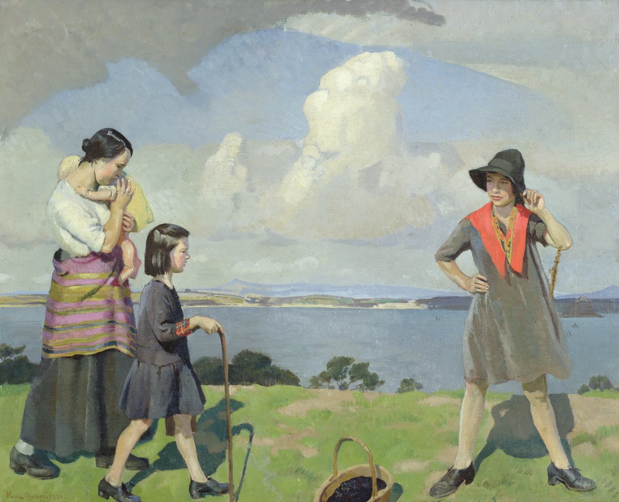 Un paseo por el mar, los recolectores de moras de Harold Harvey
