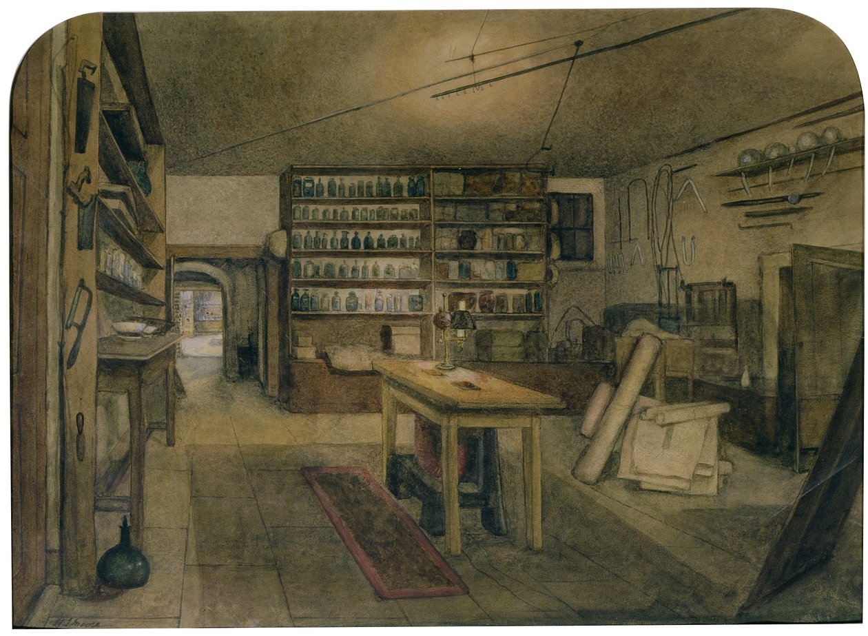 Laboratorio electromagnético de Faraday, 1852 de Harriet Jane Moore
