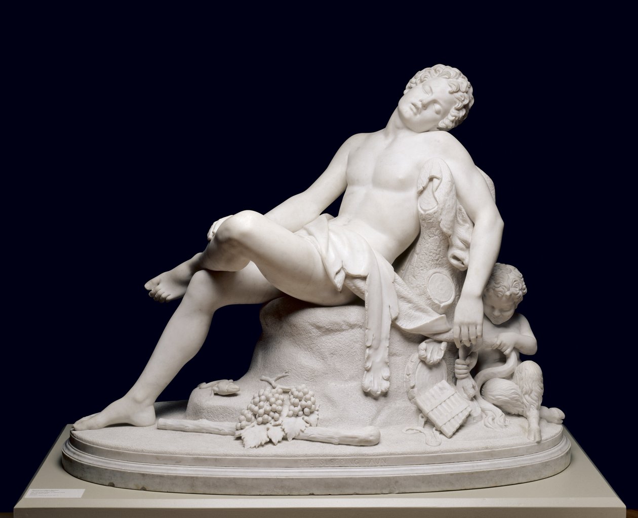 El Fauno Durmiente, modelado en 1864, tallado c. 1870 de Harriet Goodhue Hosmer
