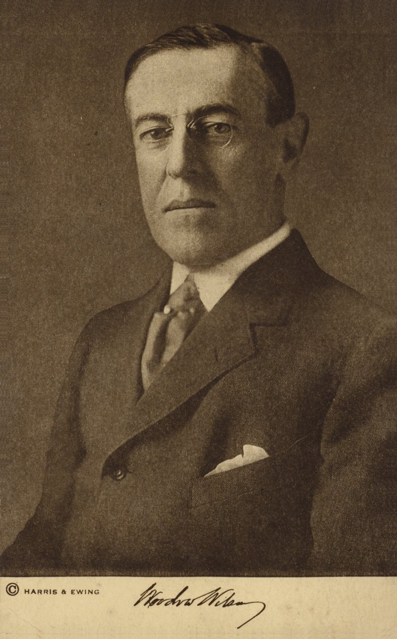 Woodrow Wilson (foto en blanco y negro) de Harris & Ewing