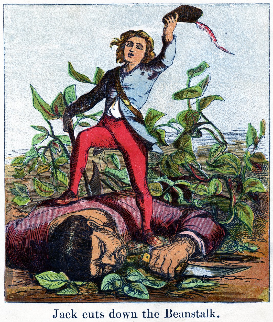 Jack corta el tallo de frijoles, 1867 de Harrison William Weir