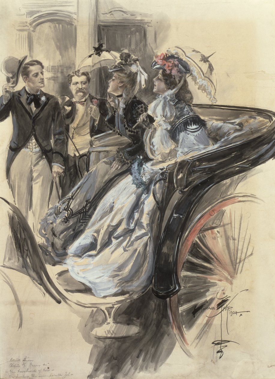 Paseo en carruaje, 1904 de Harrison Fisher