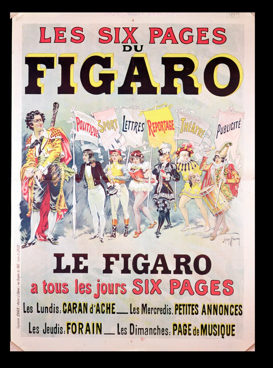 Anuncio para Le Figaro, finales del siglo XIX de Harry Finney