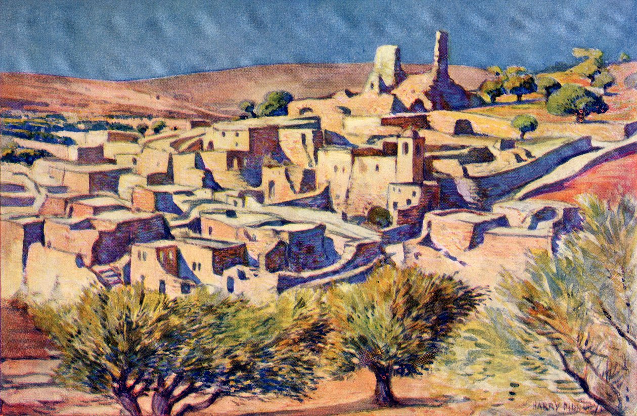 El pueblo bíblico de Betania, cerca de Jerusalén, c.1910 de Harry Morley