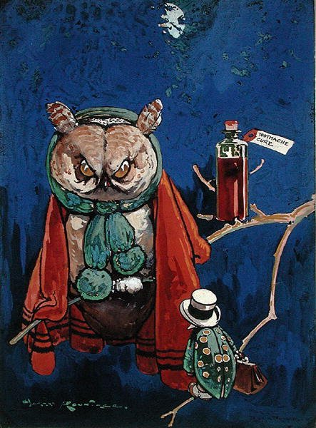 Dolor de muelas (color del cuerpo sobre papel) de Harry Rountree
