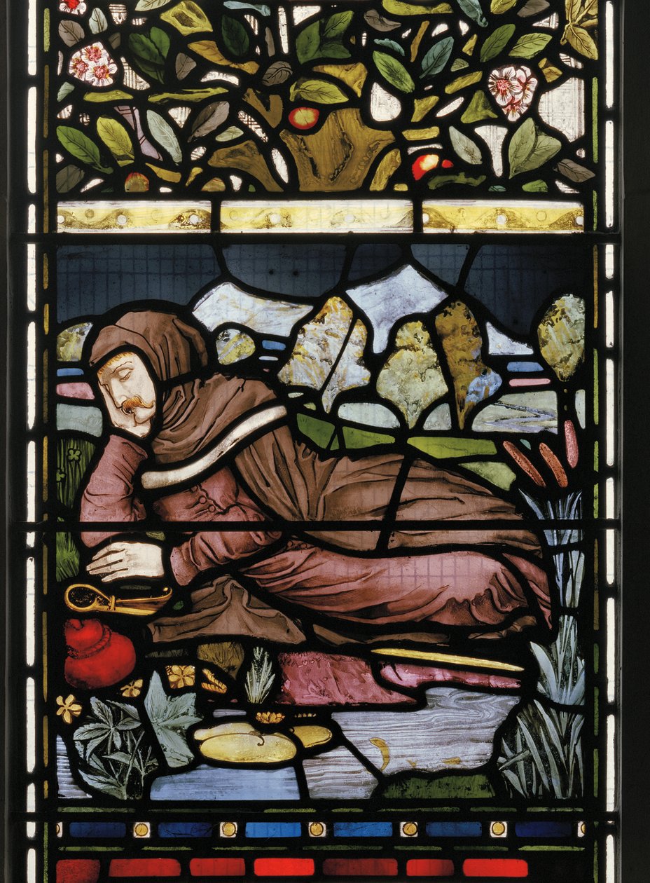 El poeta Langland dormido, Piers Ploughman de Harry Burrow