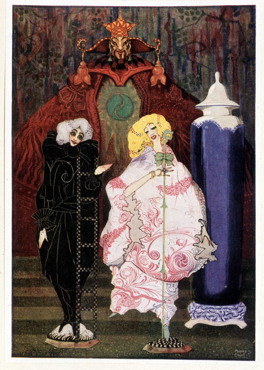 ¿Tienes realmente el valor de ir al mundo ancho conmigo? : Pastora y deshollinador - en "Fairy Tales" de Hans Christian Andersen, ilustrado por Harry Clarke de Harry Clarke