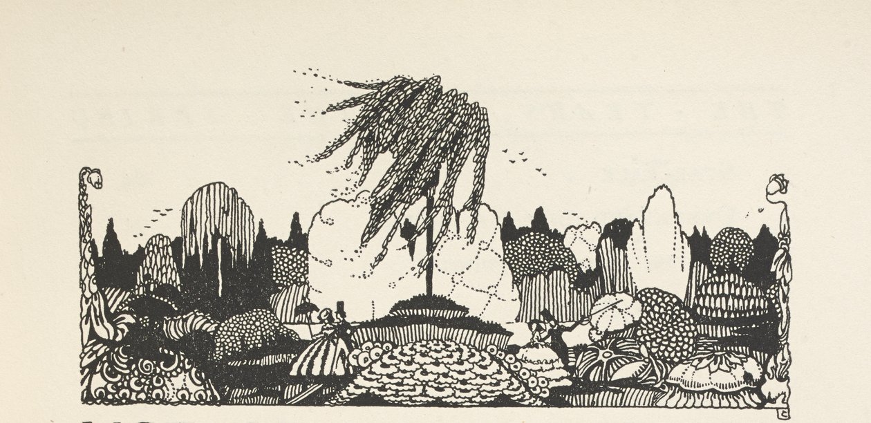 Ilustración al principio de la lista de ilustraciones. de Harry Clarke