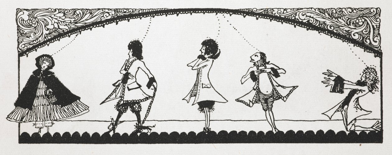 Ilustración para el cuento "Caperucita Roja". de Harry Clarke