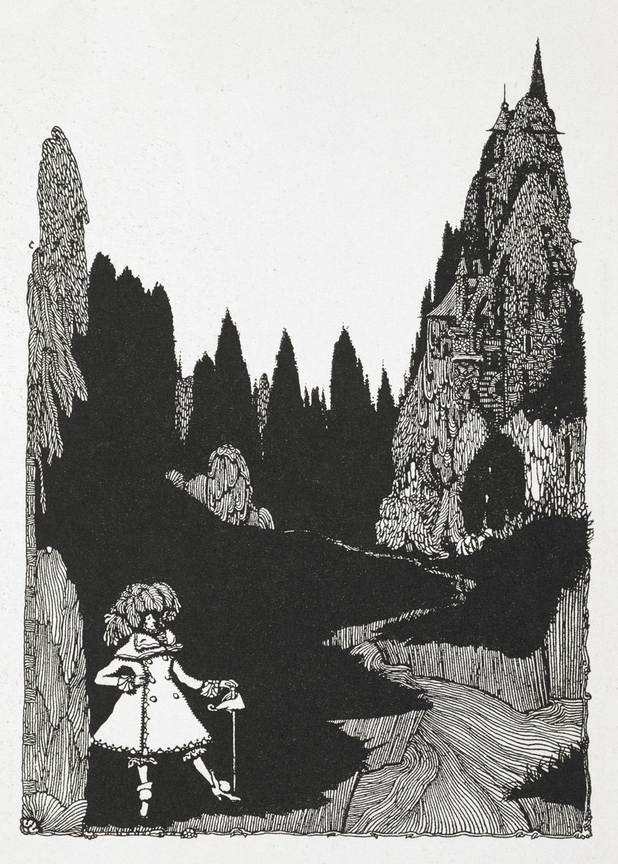 Ilustración para el cuento "Pulgarcito". de Harry Clarke