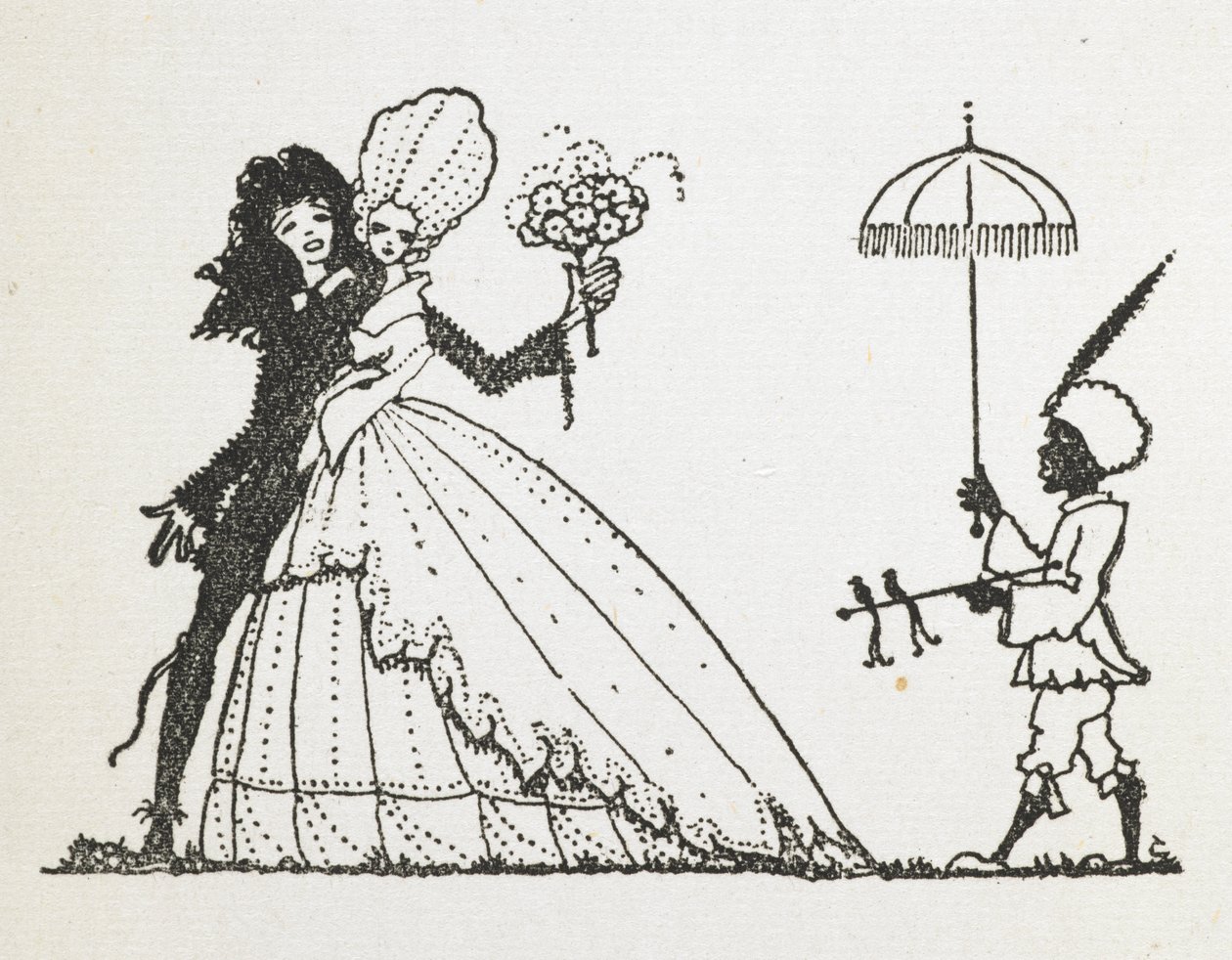 Ilustración para el cuento "el hada". de Harry Clarke