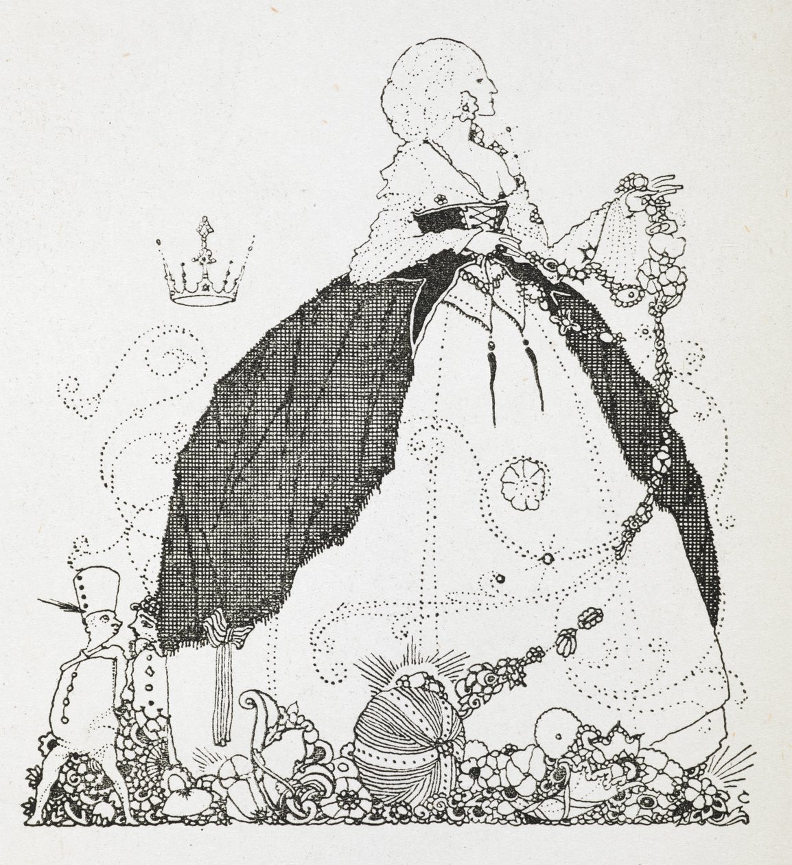 Ilustración para el cuento "el hada". de Harry Clarke