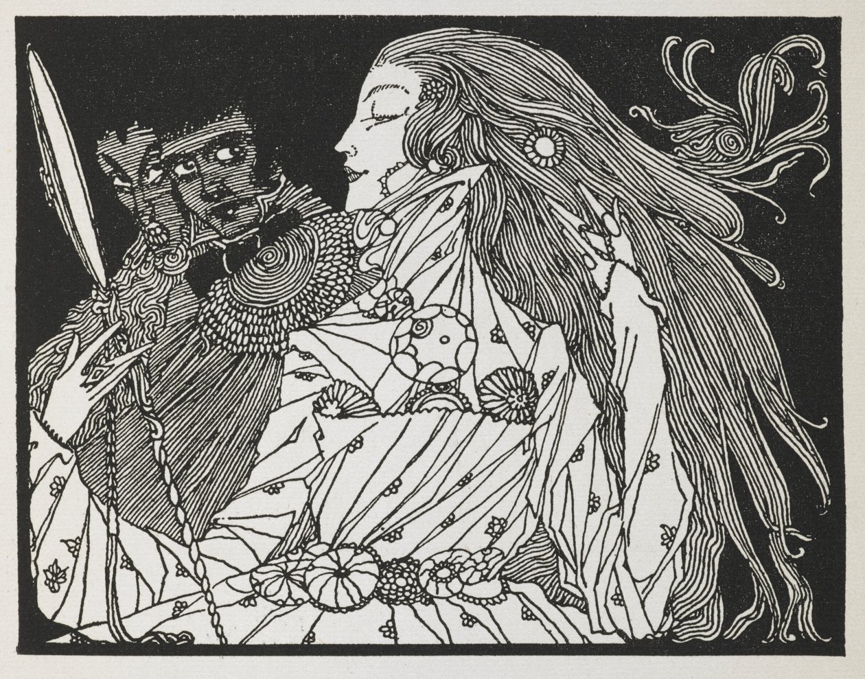 Ilustración para el cuento "Los deseos ridículos". de Harry Clarke