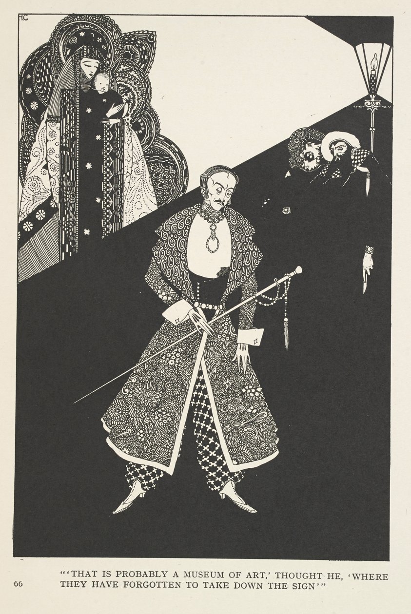 Las botas de la fortuna. "Probablemente sea un Museo de Arte", pensó, "donde se han olvidado de quitar el cartel". de Harry Clarke