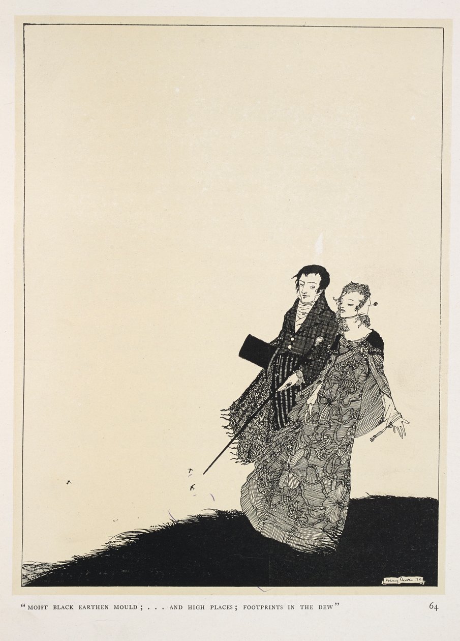 El Gran Amante. "Moho negro y húmedo;...
y lugares altos; huellas en el rocío" de Harry Clarke