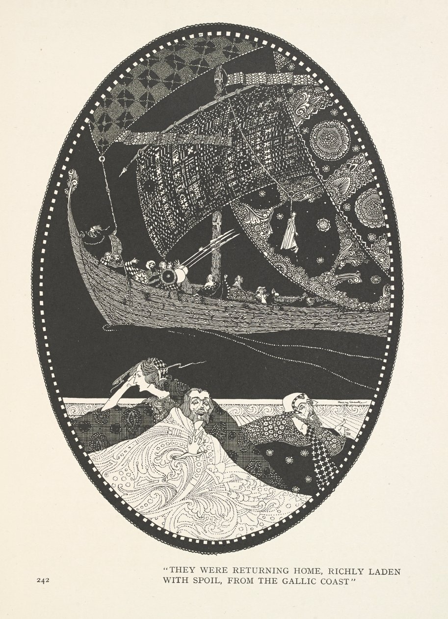 La Hija del Rey de los Pantanos. Volvían a casa, cargados de botín, desde la costa gala. de Harry Clarke
