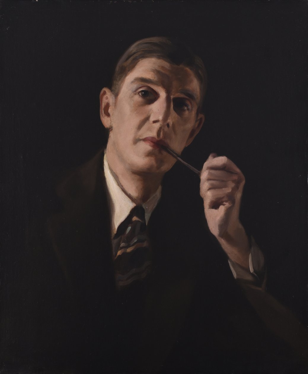 Retrato de un hombre fumando una pipa de Harry Dixon